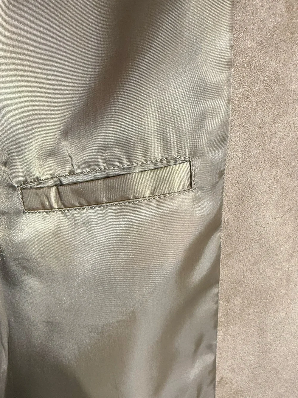 Axcess by Claiborne Men's Tan Camel Faux Suede Blazer Sport Coat Jacket Large